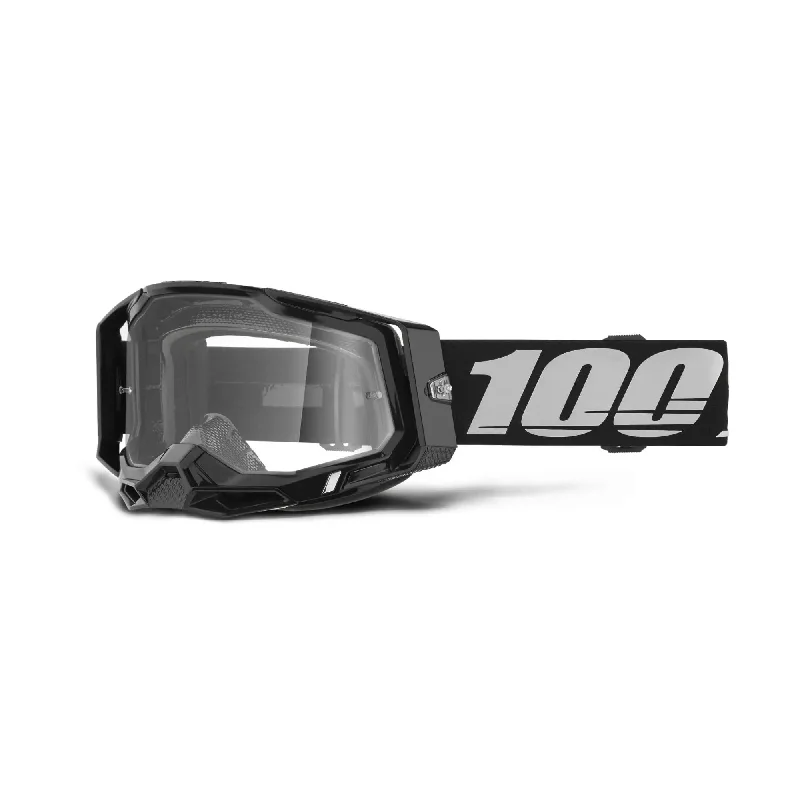 100% Racecraft 2 Goggles Black / Clear Lens