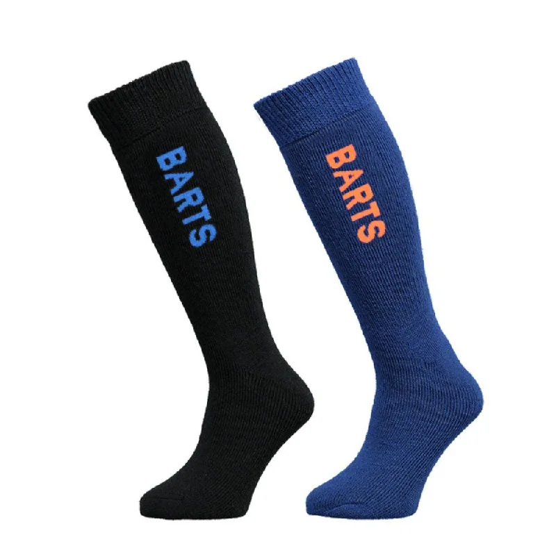 Barts Twin Pack Kids Ski Socks, black & blue