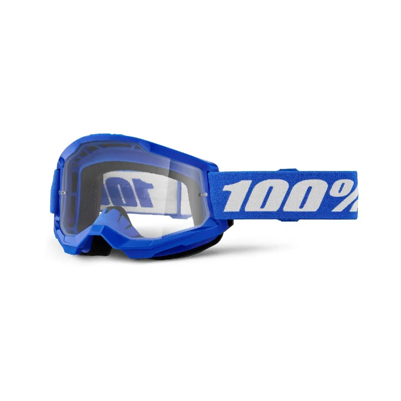 100% Strata 2 Youth Goggles Blue / Clear Lens