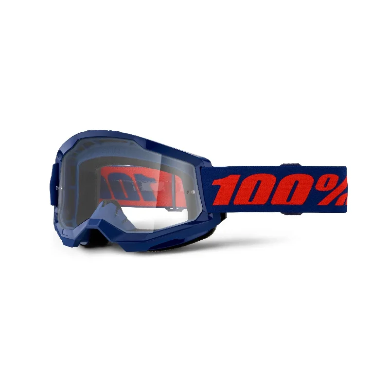 100% Strata 2 Goggles Navy / Clear Lens