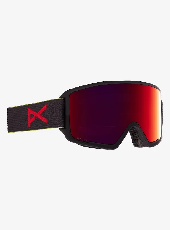 Anon M3 Goggles & Spare Lens Mens 2022 Black Pop / Perceive Sunny Red Lens