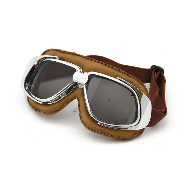 Bandit Classic Goggles Smoked Lens / Replica Brown Leather