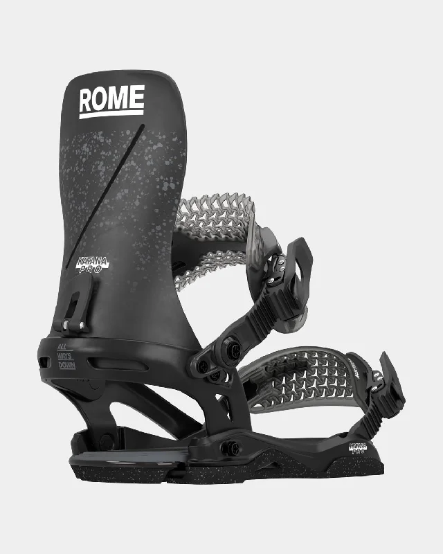 Rome Katana Pro Snowboard Bindings Large/XLarge (Mens US 10.5-13) Black New 2025