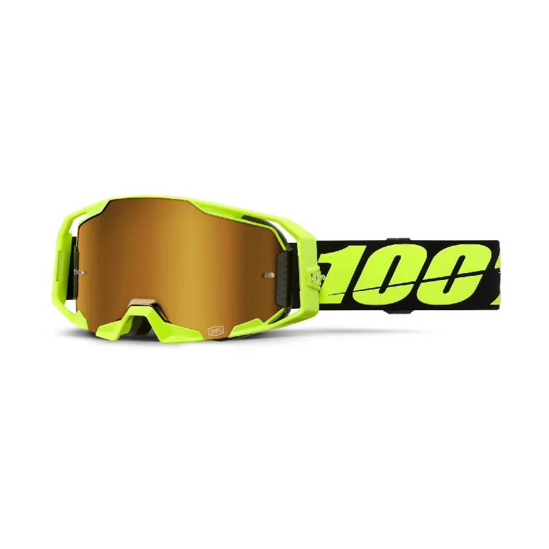 100% ARmatic Goggles Neon Yellow / Mirror True Gold Lens