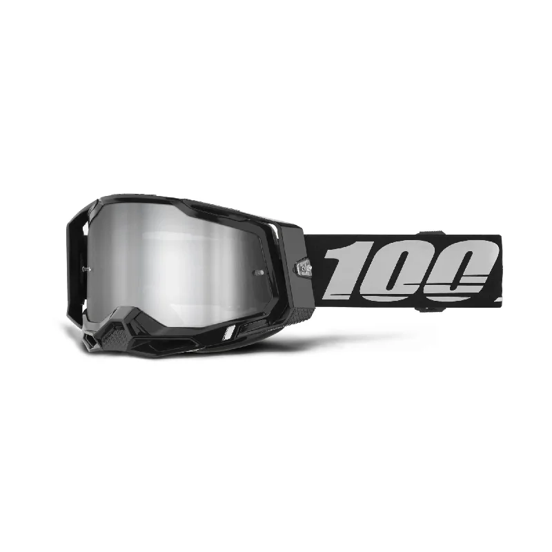 100% Racecraft 2 Goggles Black / Mirror Silver Lens