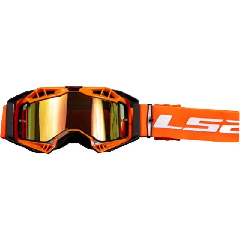 LS2 Aura Goggles Black / Orange With Iridium Orange Lens