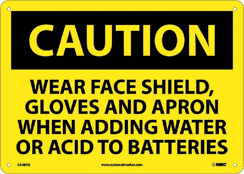 Wear Face Shield, Gloves And.. Sign