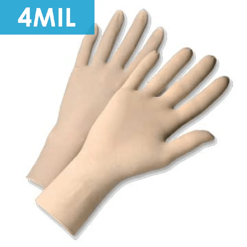 Disposable Gloves-2800I Powder Free Latex, Industrial Grade, 4 mil -  Sold in 10 boxes/case