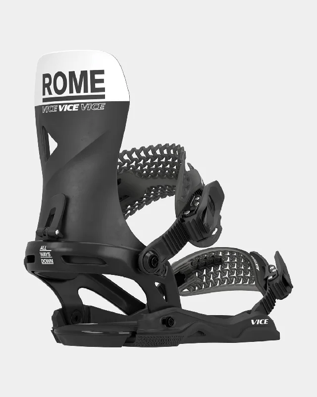 Rome Vice Snowboard Bindings Medium/Large (Men's US 7.5-10) Black New