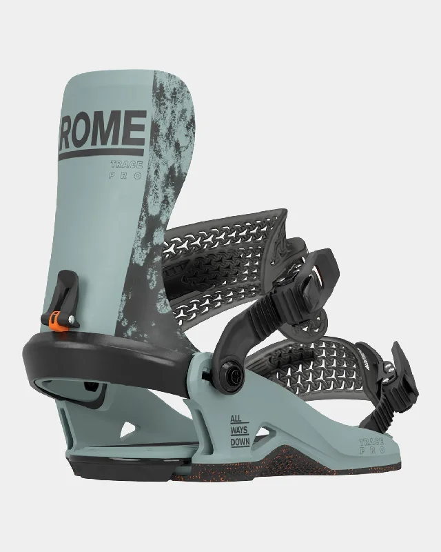 Rome Trace Pro Snowboard Bindings Medium/Large (Men's US 7.5-10) Grey Orange New