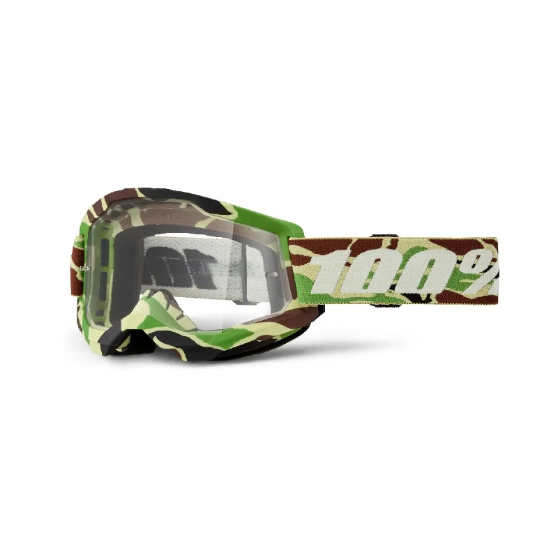 100% Strata 2 Goggles War Camo / Clear Lens