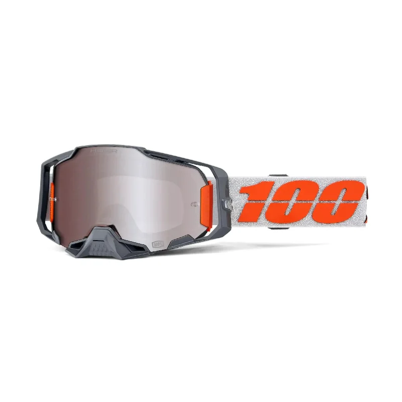 100% Armega Goggles Silver / HiPER Mirror Silver Lens