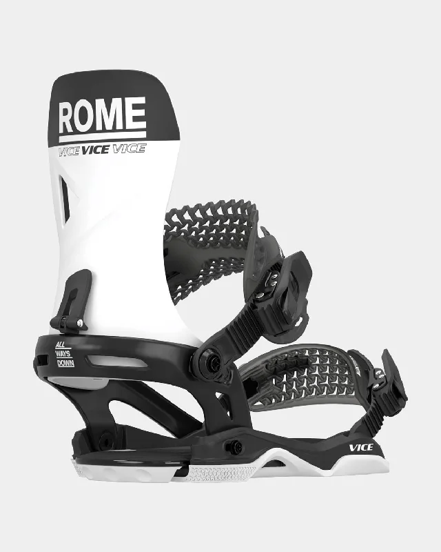 Rome Vice Snowboard Bindings Large / XLarge (Men's US 10.5-13) White New 2025