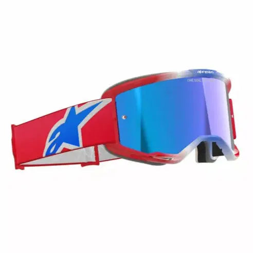 Alpinestars Vision 5 Corp Goggles Red / White / Blue / Mirror Blue