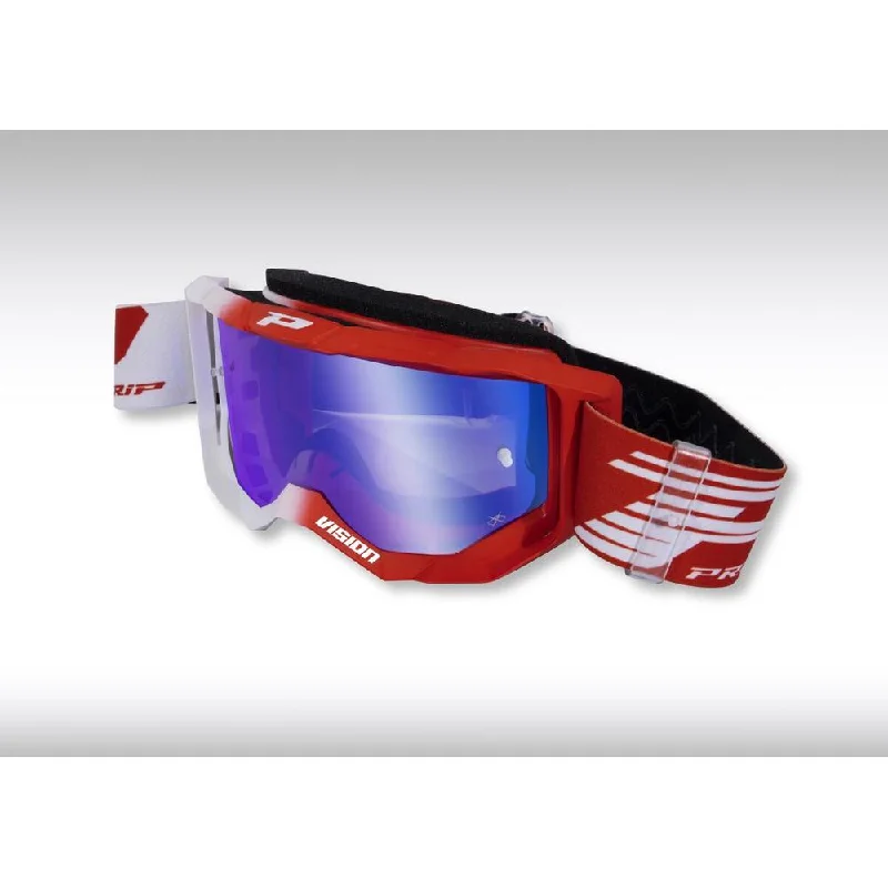 Pro Grip 3300 Goggles Fluo White / Red Mirror