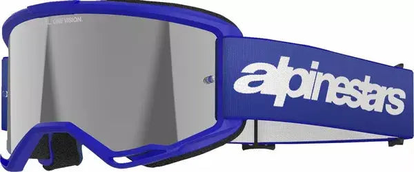 Alpinestars Vision 3 Wordmark Goggles Blue / Mirror Silver