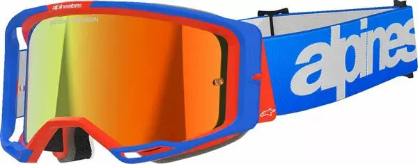 Alpinestars Vision 8 Wordmark Goggles Blue / Orange / Mirror Red