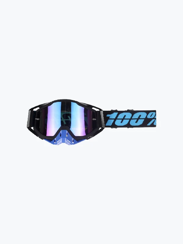 100% Goggles Black Blue Tint