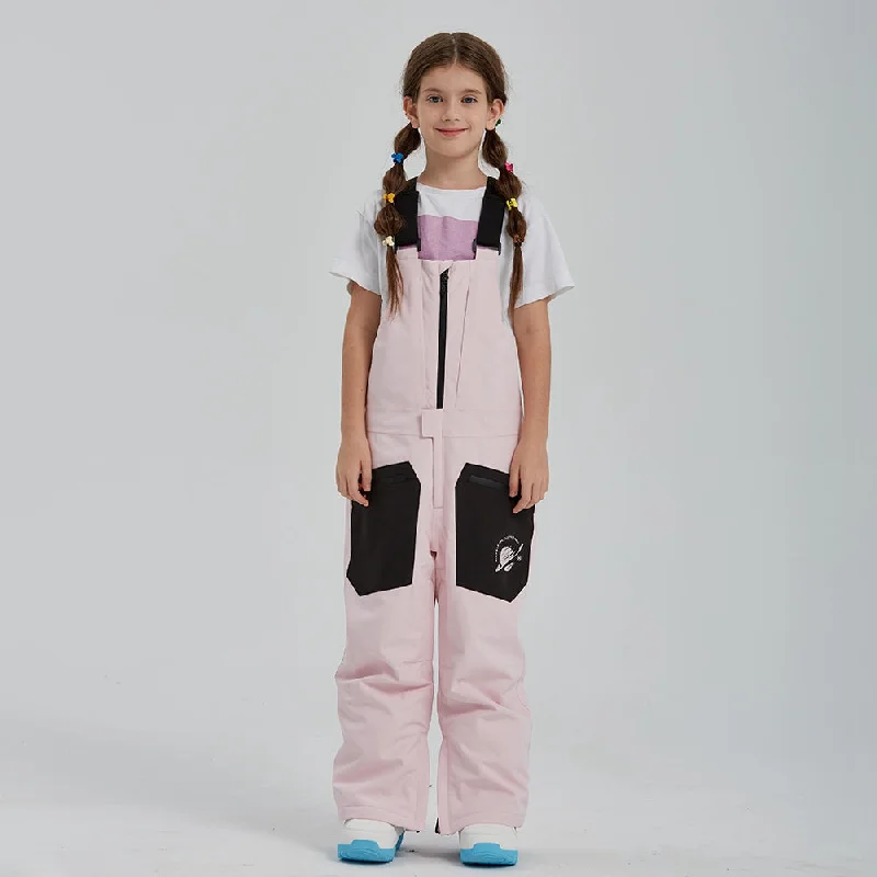 Girls One-piece Ski Bibs Pants Snow Jogger Jumpsuits