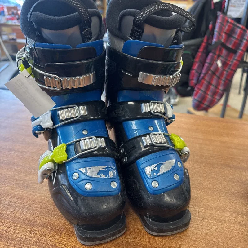 Nordica - Kids Team 3 Firearrow Downhill Ski Boots - MSRP $190: Black/Green/Blue/White-children-20-21.5