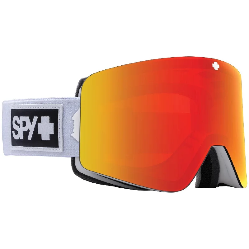 Spy Marauder Goggles Matte White HD Plus Bronze with Red Spectra Mirror + Spare Lens