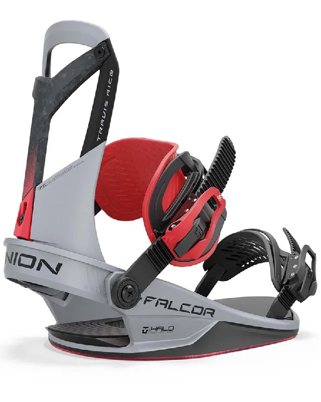 Falcor Snowboard Bindings - Silver 2025