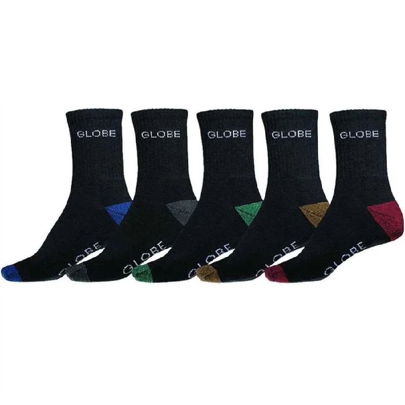 Globe Ingles Crew Sock 5-Pack Asst