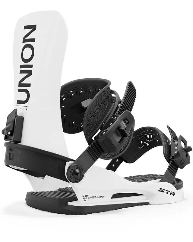 Str Snowboard Bindings - White 2025