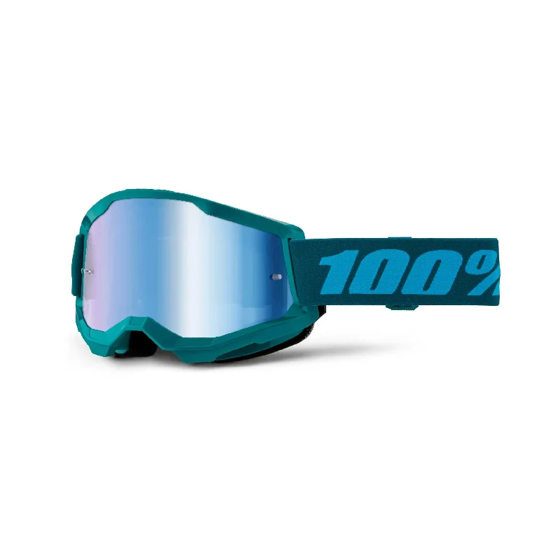 100% Strata 2 Goggles Stone / Blue Mirror Lens