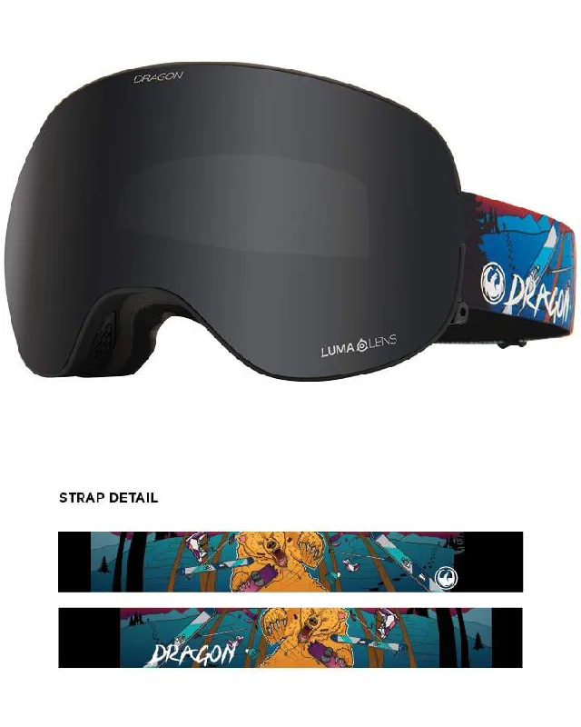 Dragon X2 Snow Goggles Teddy / Lumalens Dark Smoke + Spare Lens