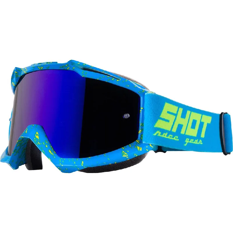 Shot Iris Scratch MX Goggles Blue / Neon Yellow