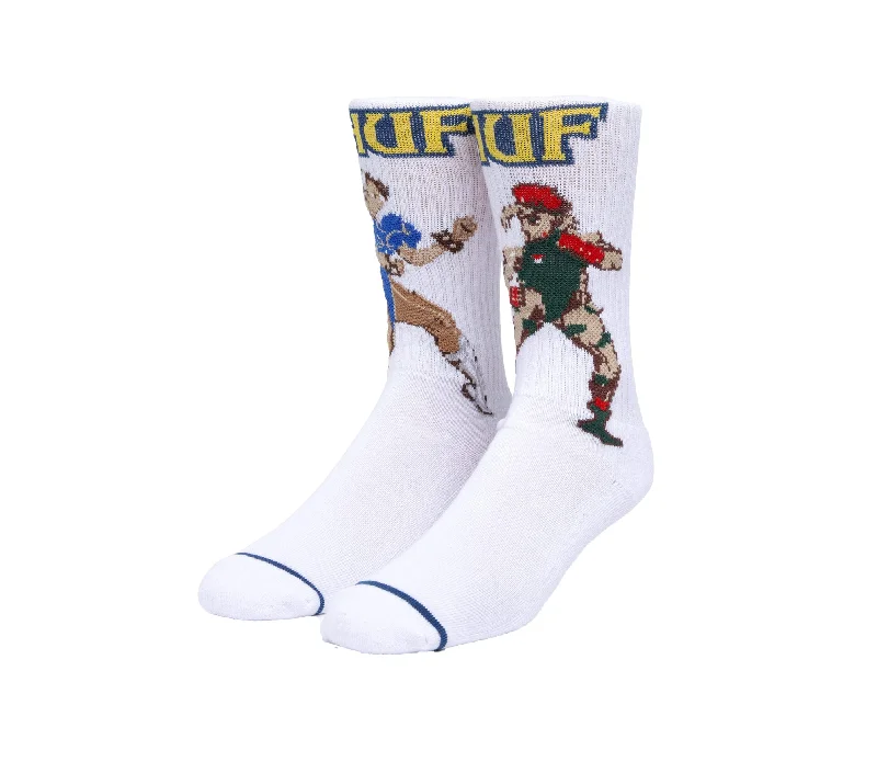 HUF x Street Fighter Chun-Li & Cammy Sock White