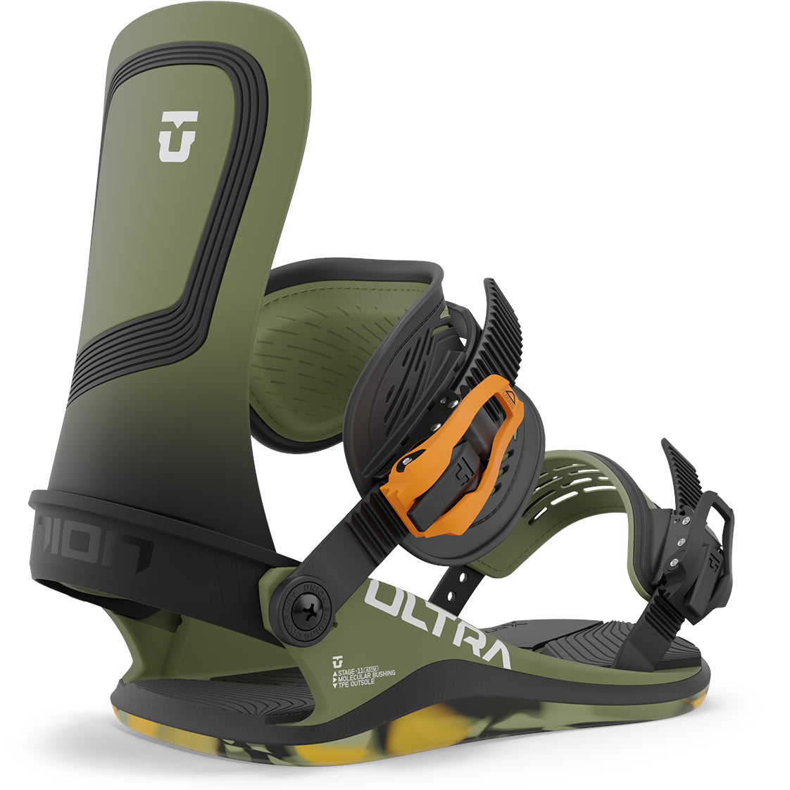 Union Ultra Snowboard Bindings Mens Army Green