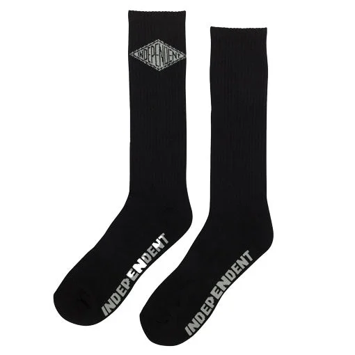 Independent Diamond Groundwork Mid Crew Sock - Black