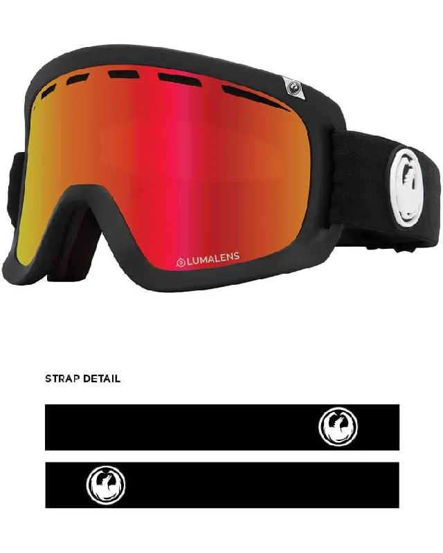 Dragon D1OTG Goggles Black / Lumalens Red Ion