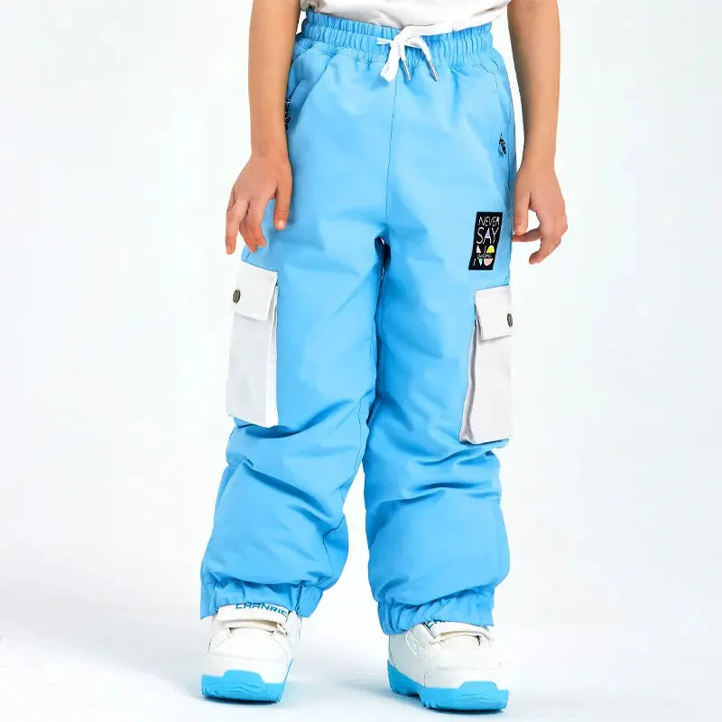 Kids Baggy Ski Snowboard Pants Insulated Sportswear