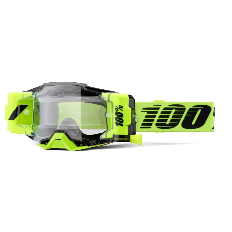 100% Armega Forecast Goggles Neon Yellow / Clear Lens