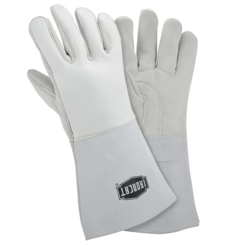 9061 IronCat 14" White Stick Welding Gloves 6 Pair