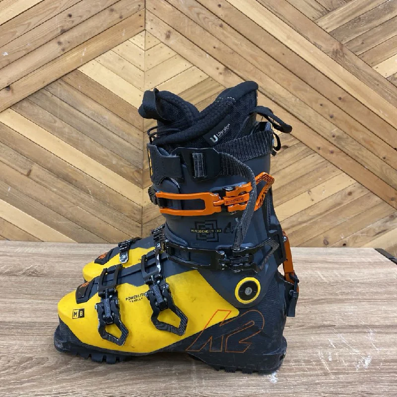 K2 - Mindbender 130 GripWalk Downhill Ski Boot - MSRP $800: Grey/Yellow/Orange-men-26/26.5