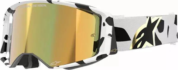 Alpinestars Supertech Corp Goggles White / Gold / Mirror Gold