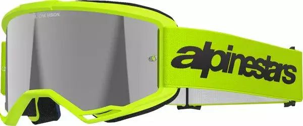 Alpinestars Vision 3 Wordmark Goggles Fluo Yellow / Mirror Silver