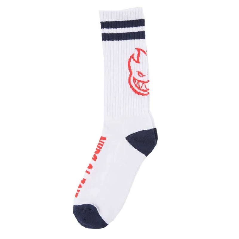 Spitfire Heads Up Sock White/Navy/Red