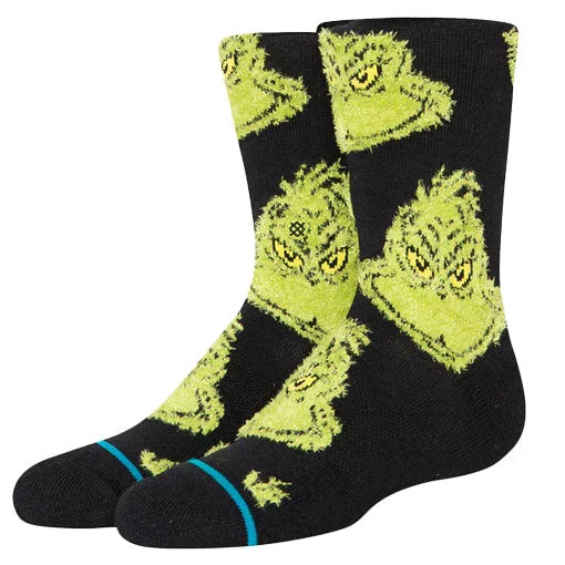 Stance Kids' Grinch Mean One Sock - Black