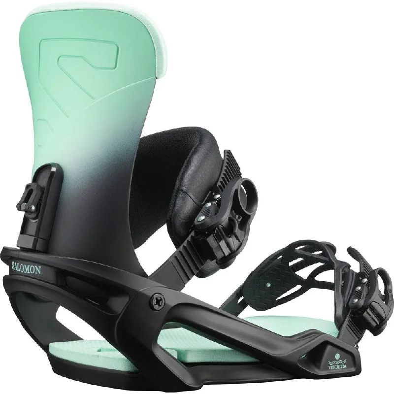 Salomon Vendetta Women's Snowboard Bindings 2023 (Black/Green)