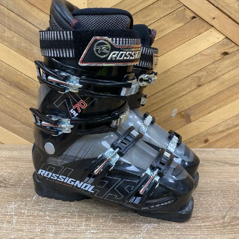 Rossignol- s70 downhil ski boot- MSRP $349: Black Grey -unisex-24.5