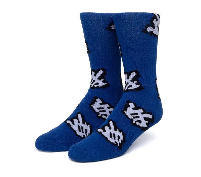 HUF Fuck It Cursor Sock Blue