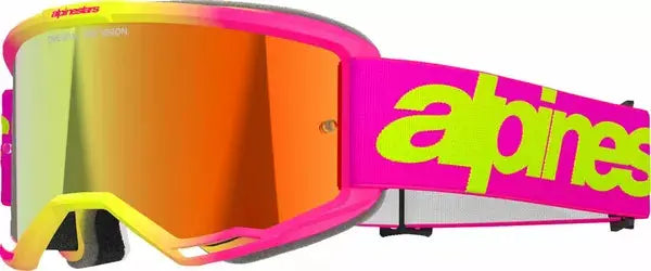 Alpinestars Vision 5 Wordmark Goggles Pink / Yellow / Mirror Red