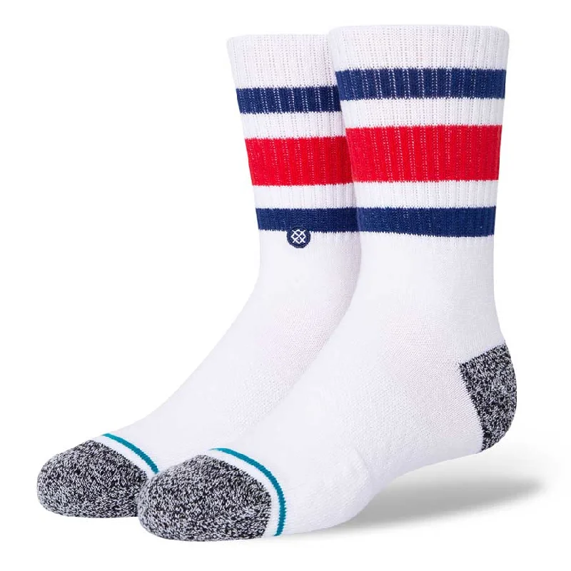 Stance Kids' Staples Boyd Crew Sock White/Blue