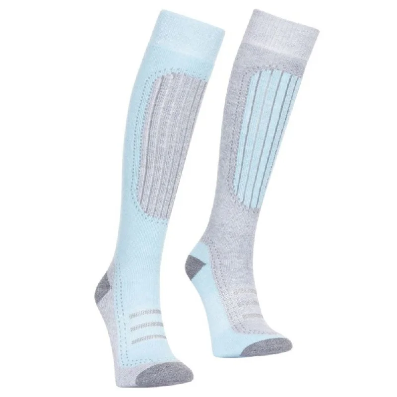 Trespass Janus II Women's Comfort Ski Socks Aqua/Mist - Twin Pack