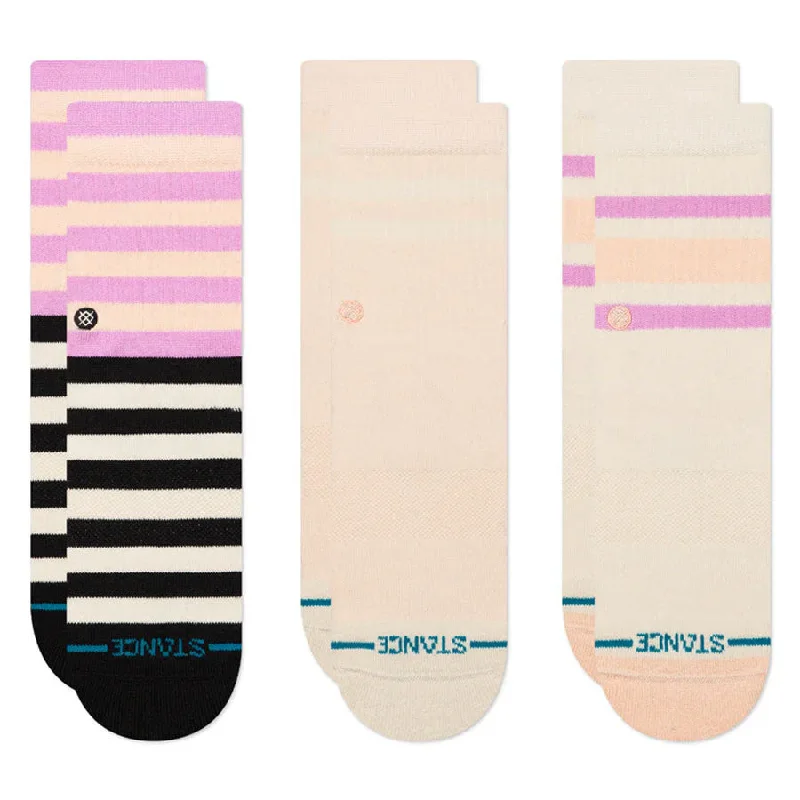 Stance Kids' Melodious 3-Pack Sock Peach